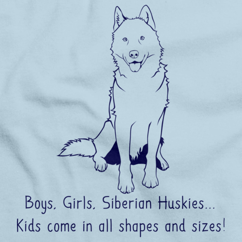 BOYS, GIRLS, & SIBERIAN HUSKYS Light blue Art Preview