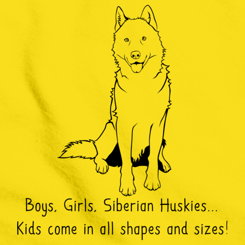 BOYS, GIRLS, & SIBERIAN HUSKYS Yellow Art Preview