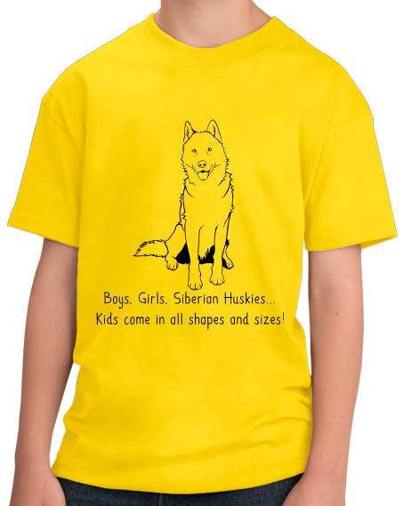 Youth Yellow Boys, Girls, & Siberian Huskys - Siberian Husky Parent Owner T-shirt