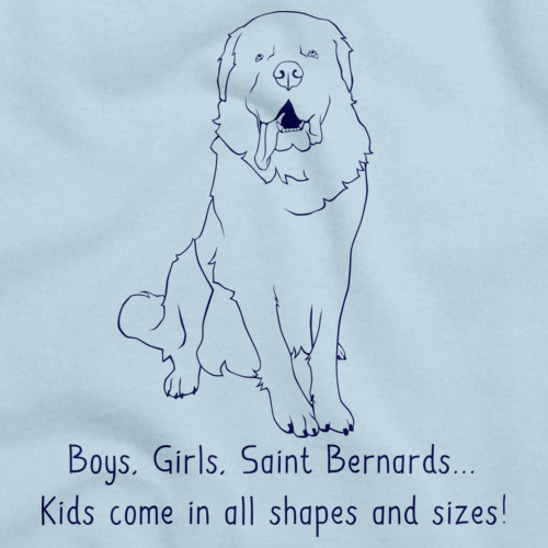 BOYS, GIRLS, & SAINT BERNARDS = KIDS Light blue Art Preview