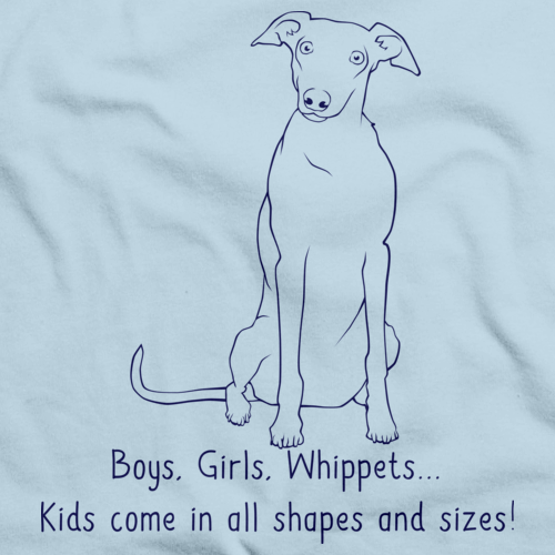 BOYS, GIRLS, & WHIPPETS = KIDS Light blue Art Preview