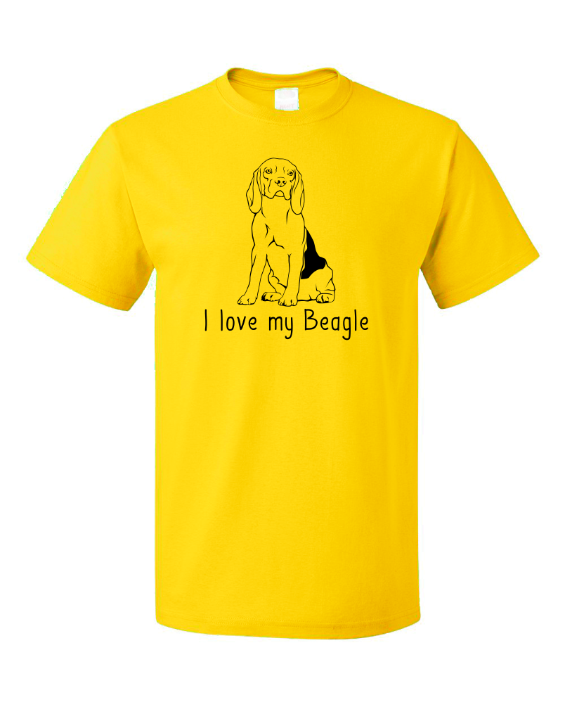 Standard Yellow I Love my Beagle - Beagle Love Dog Owner Parent Cute Snoopy Fun T-shirt