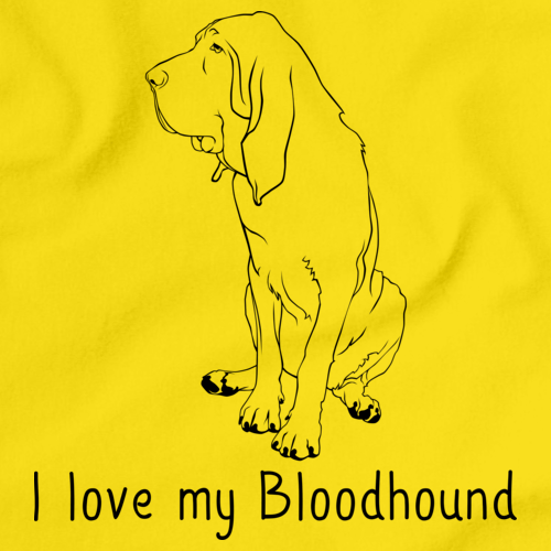 I Love My Bloodhound Yellow Art Preview