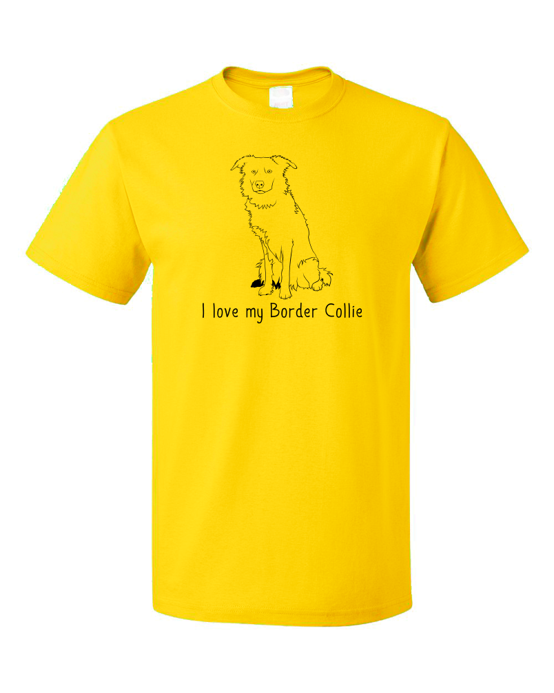 Standard Yellow I Love my Border Collie - Border Collie Cute Love Owner Parent T-shirt