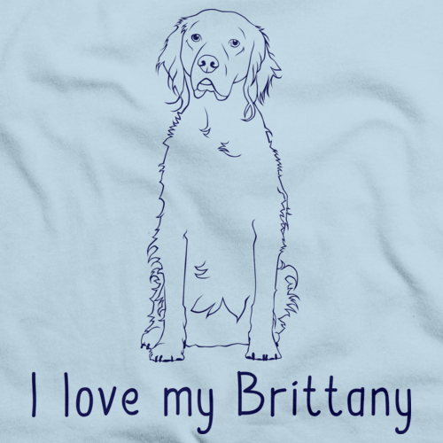I Love My Brittany Light blue Art Preview