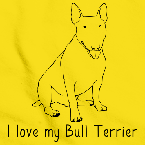 I Love My Bull Terrier Yellow Art Preview