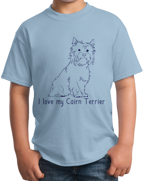 Youth Light Blue I Love my Cairn Terrier - Cairn Terrier Dog Lover Owner Cute T-shirt