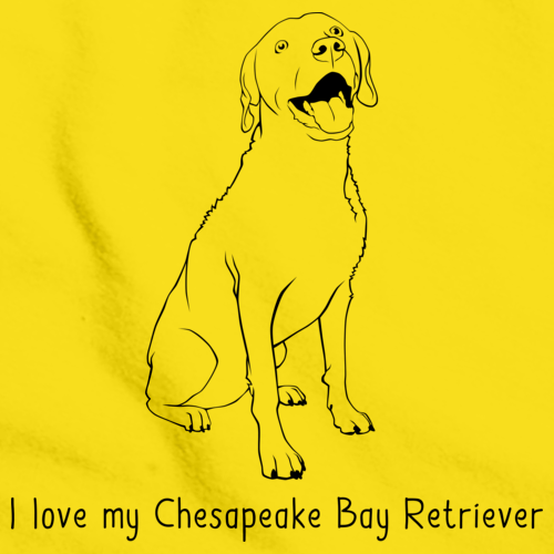 I Love My Chesapeake Bay Retriever Yellow Art Preview