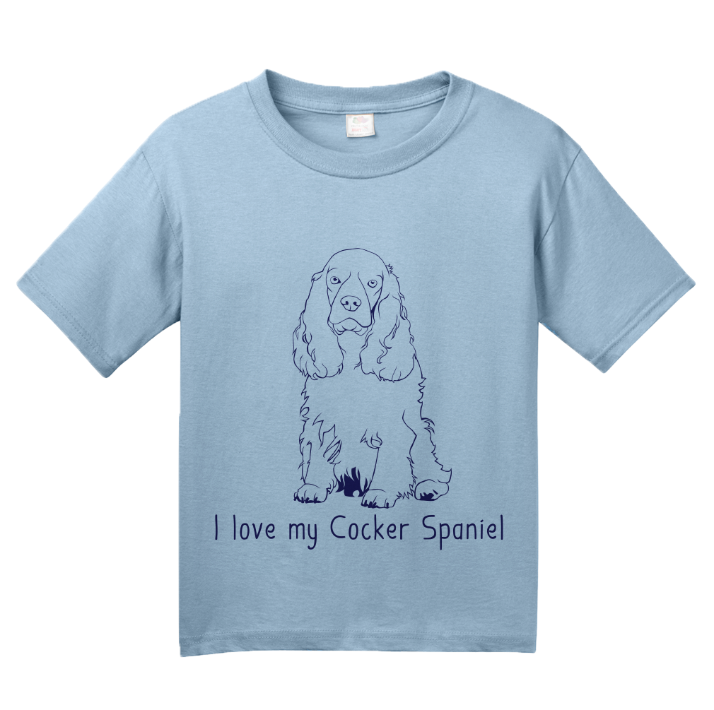 Youth Light Blue I Love my Cocker Spaniel - Cocker Spaniel Dog Lover Owner Cute T-shirt