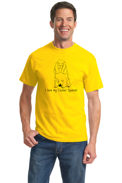 Standard Yellow I Love my Cocker Spaniel - Cocker Spaniel Dog Lover Owner Cute T-shirt