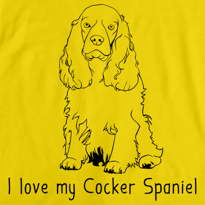 I Love My Cocker Spaniel Yellow Art Preview