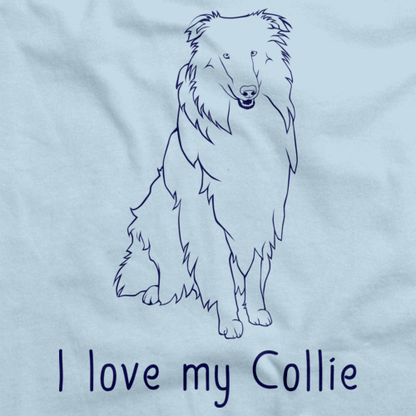 I Love My Collie Light blue Art Preview