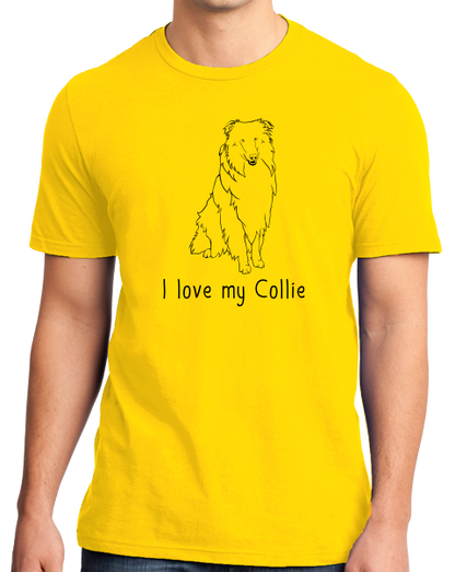 Standard Yellow I Love my Collie - Collie Dog Breed Owner Lover Parent Cute Fun T-shirt