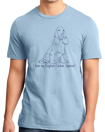 Standard Light Blue I Love my English Cocker Spaniel - English Cocker Spaniel Love T-shirt