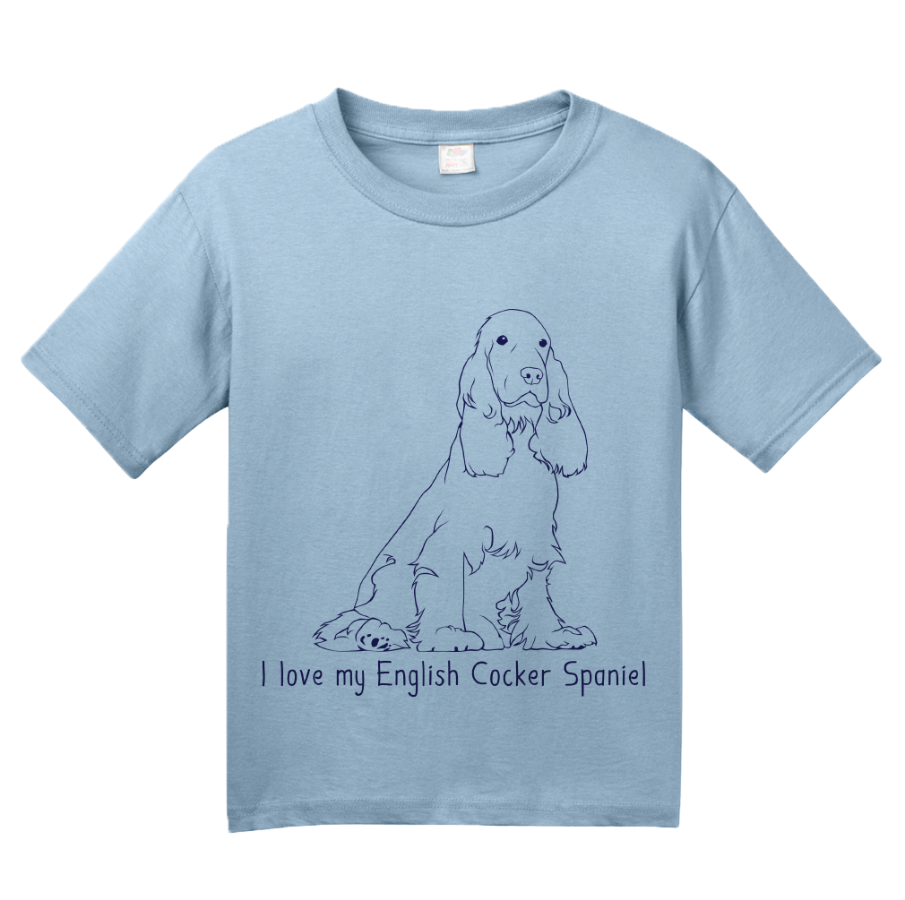 Youth Light Blue I Love my English Cocker Spaniel - English Cocker Spaniel Love T-shirt