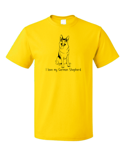 Standard Yellow I Love my German Shepherd - German Shepherd Owner Love Dog Gift T-shirt