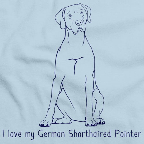 I Love My German Shorthaired Pointer Light blue Art Preview