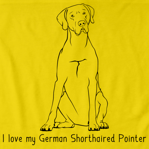 I Love My German Shorthaired Pointer Yellow Art Preview