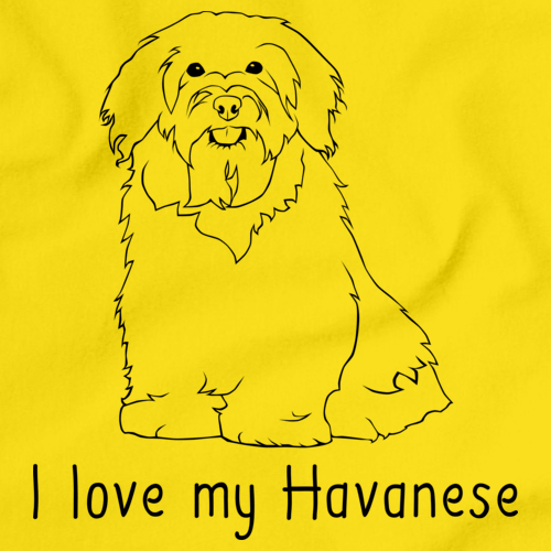 I Love My Havanese Yellow Art Preview