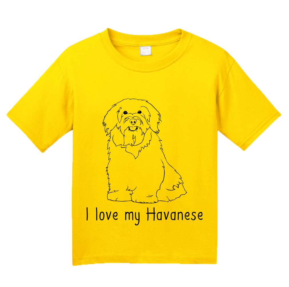 Youth Yellow I Love my Havanese - Havanese Dog Owner Parent Lover Love Cute T-shirt