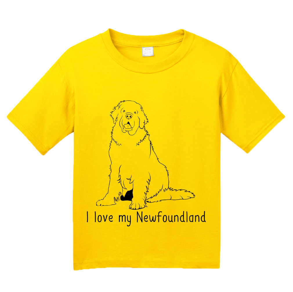 Youth Yellow I Love my Newfoundland - Newfoundland Owner Cute Lover Pet T-shirt
