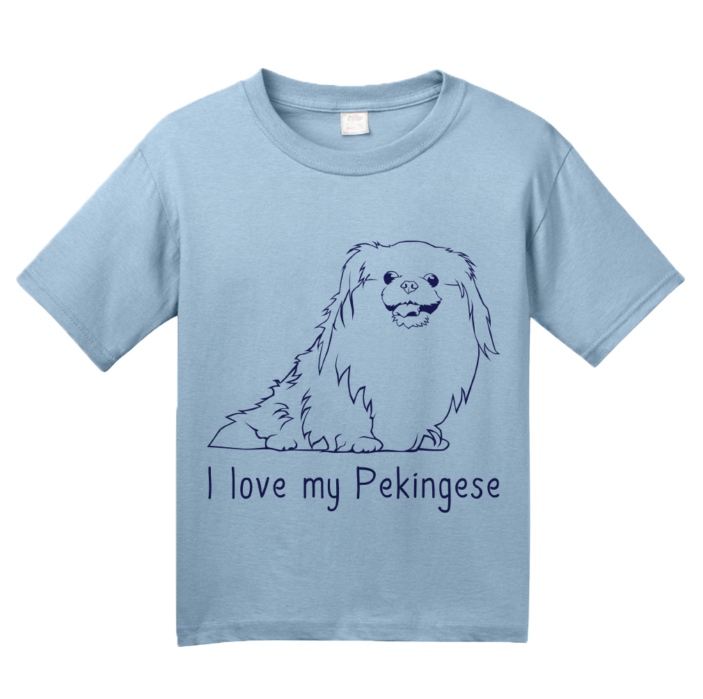 Youth Light Blue I Love my Pekingese - Pekingese Lover Owner Parent Cute Dog T-shirt