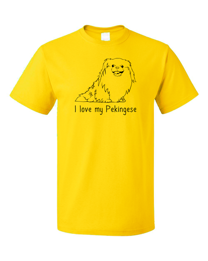 Standard Yellow I Love my Pekingese - Pekingese Lover Owner Parent Cute Dog T-shirt