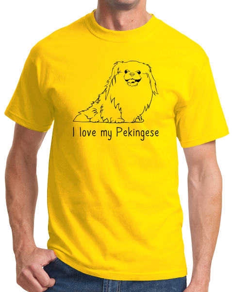 Standard Yellow I Love my Pekingese - Pekingese Lover Owner Parent Cute Dog T-shirt