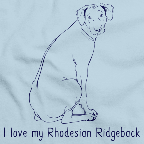 I Love My Rhodesian Ridgeback Light blue Art Preview