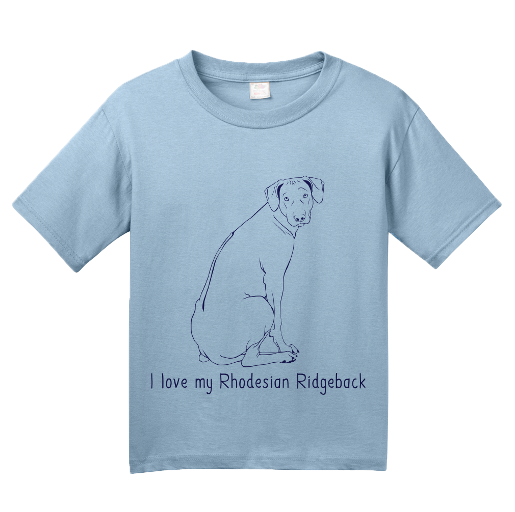 Youth Light Blue I Love my Rhodesian Ridgeback - Rhodesian Ridgeback Owner Love T-shirt