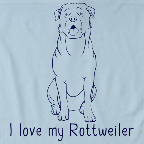 I Love My Rottweiler Light blue Art Preview