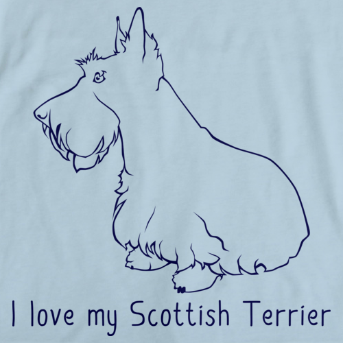 I Love My Scottish Terrier Light blue Art Preview