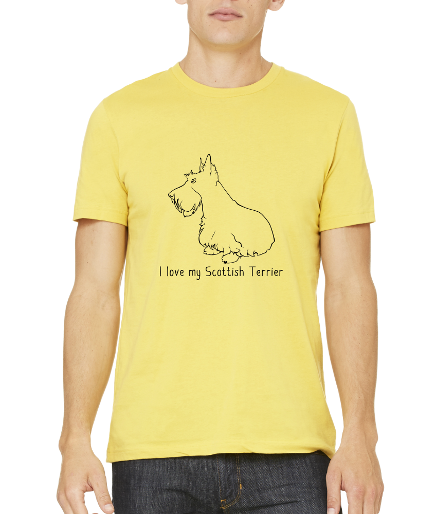 Standard Yellow I Love my Scottish Terrier - Scottie Dog Lover Love Terrier Cute T-shirt