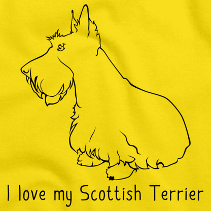I Love My Scottish Terrier Yellow Art Preview