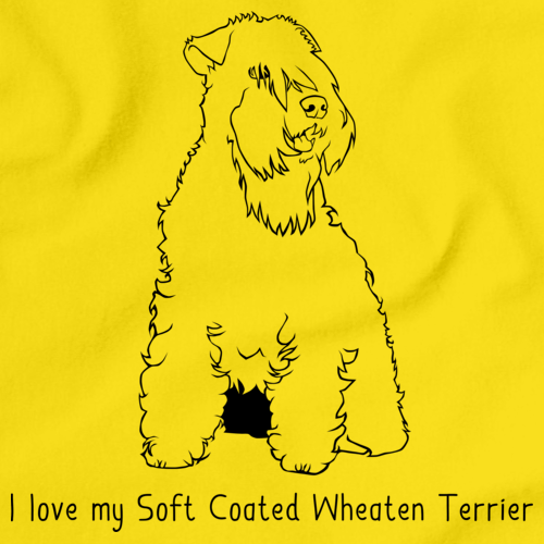 I Love My Soft Coated Wheaten Terrier Yellow Art Preview