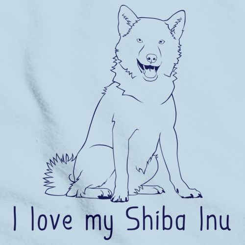 I Love My Shiba Inu Light blue Art Preview