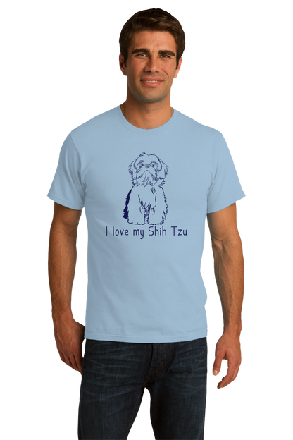 Standard Light Blue I Love my Shih Tzu - Shih Tzu Dog Cute Love Owner Fun Gift T-shirt