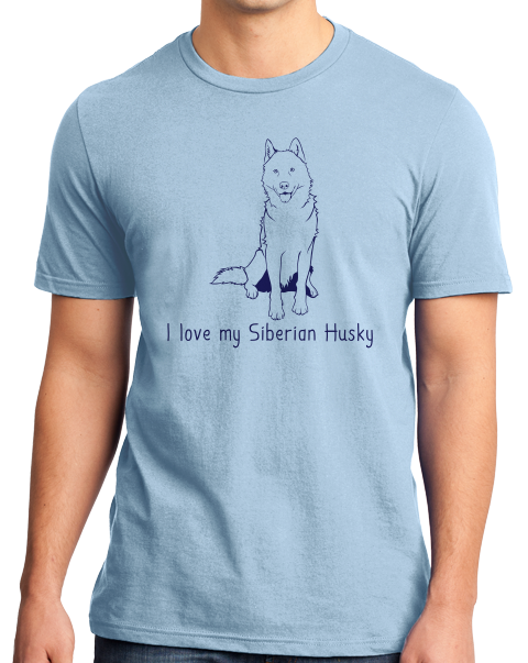Standard Light Blue I Love my Siberian Husky - Siberian Husky Owner Love Dog Gift T-shirt