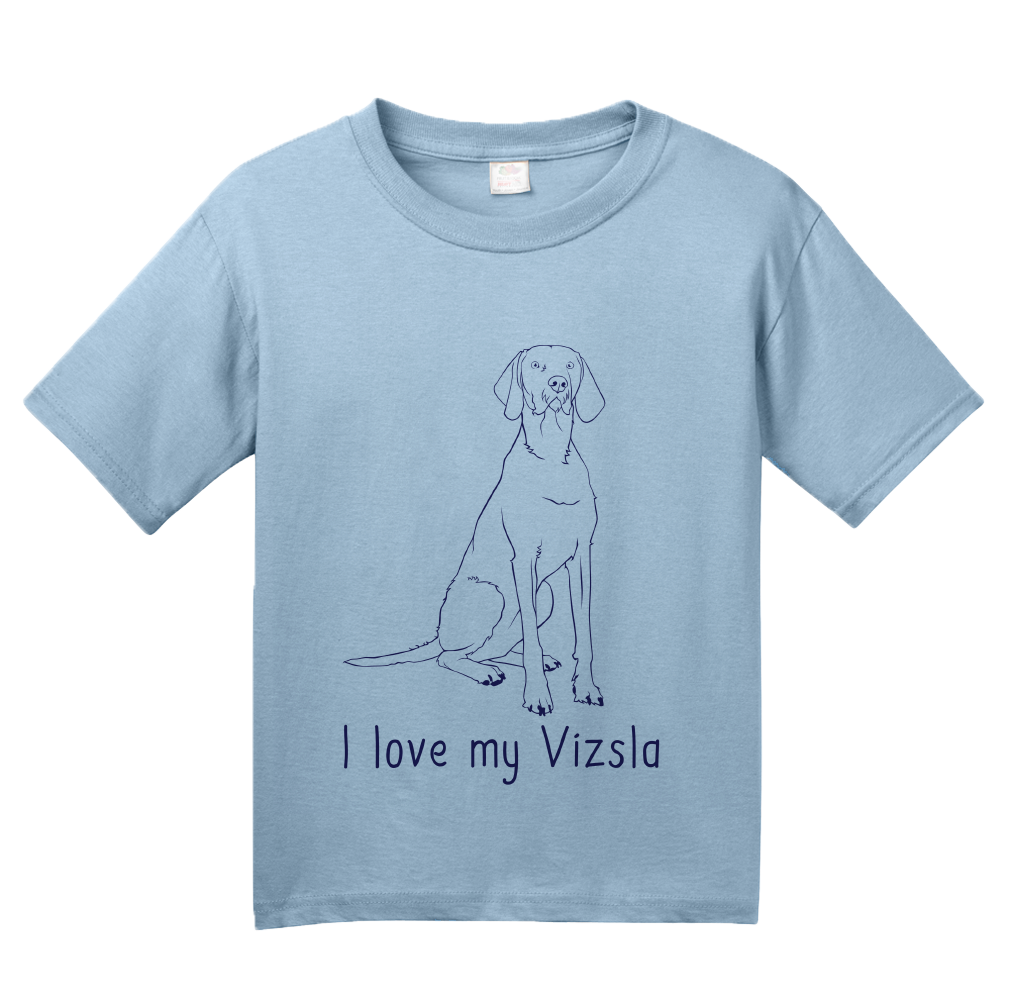 Youth Light Blue I Love my Vizsla - Vizsla Owner Lover Dog Gift Cute Love Fun T-shirt