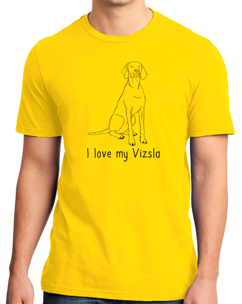 Standard Yellow I Love my Vizsla - Vizsla Owner Lover Dog Gift Cute Love Fun T-shirt