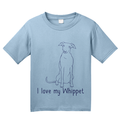 Youth Light Blue I Love my Whippet - Whippet Owner Lover Cute Dog Love Fun Gift T-shirt