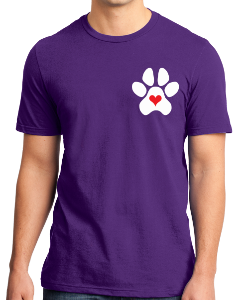Standard Purple Puppy Love Paw Heart - Dog Puppy Love Lovers Cute Gift Perfect T-shirt