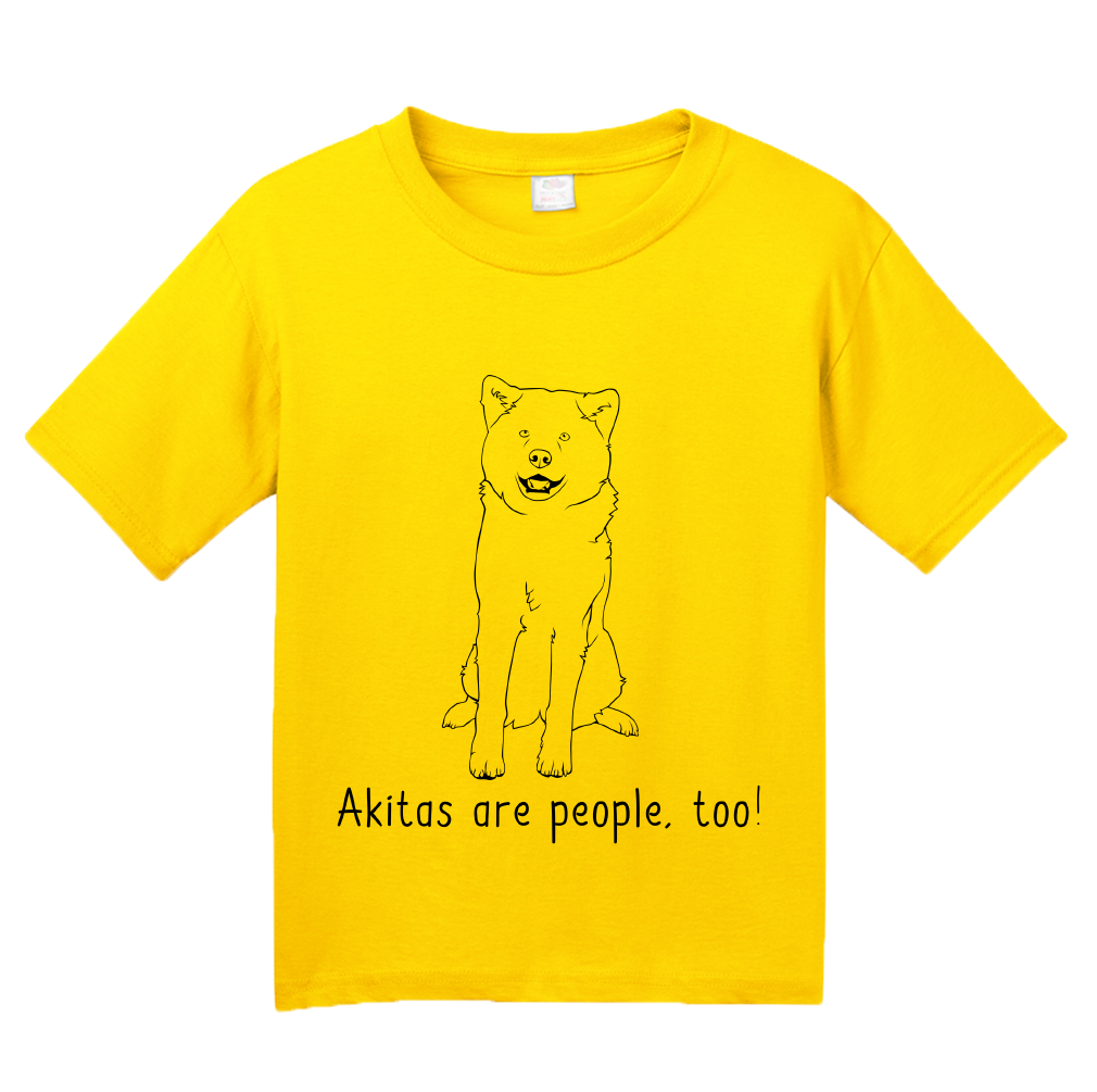 Youth Yellow Akitas are People, Too! - Akita Fan Owner Love Cute Lover Dog T-shirt