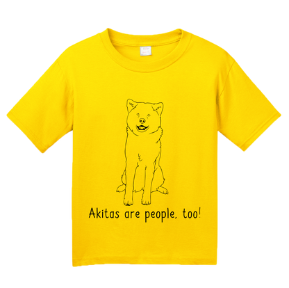 Youth Yellow Akitas are People, Too! - Akita Fan Owner Love Cute Lover Dog T-shirt