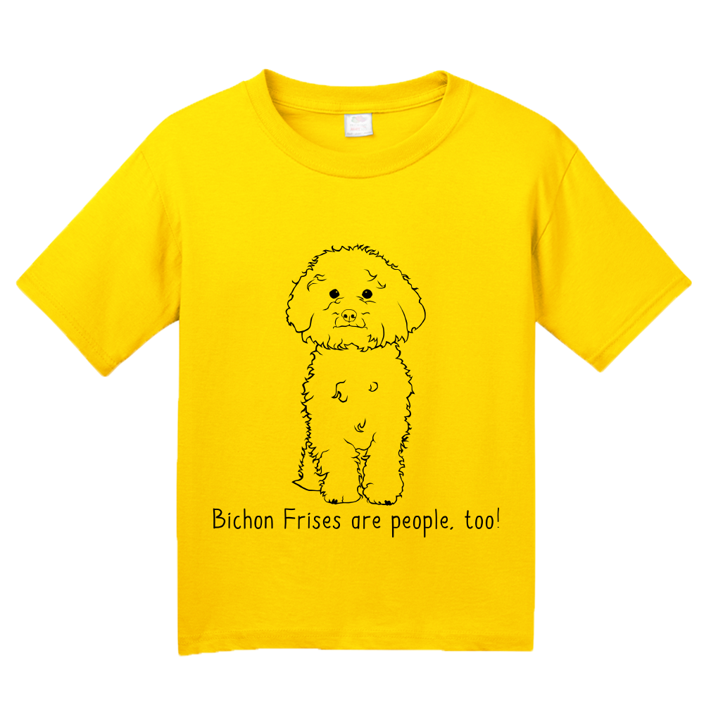 Youth Yellow Bichon Frises are People, Too! - Bichon Frise Dog Owner Love T-shirt