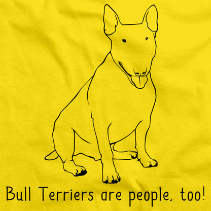 Bull Terriers Are People Too! Yellow Art Preview
