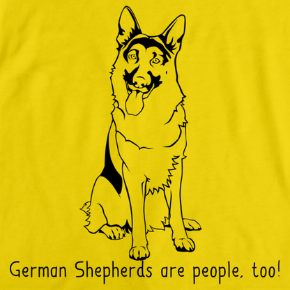 GERMAN SHEPHERDS ARE PEOPLE, TOO! Yellow Art Preview