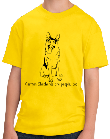 Youth Yellow German Shepherds are People, Too! - German Shepherd Owner Lover T-shirt