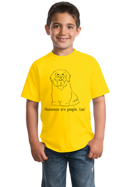 Youth Yellow Havaneses are People, Too! - Havanese Owner Lover Dog Love Cute T-shirt