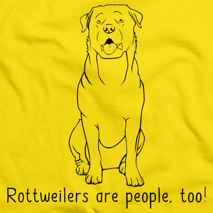 Rottweilers Are People, Too! Yellow Art Preview